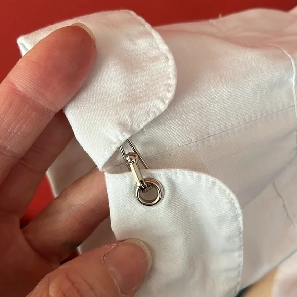 Like new Dressbarn white button down collared shirt - Picture 5 of 13